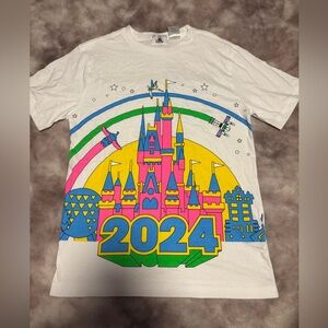 Disney White T-Shirt with Pink and Blue Castle Design
(667)